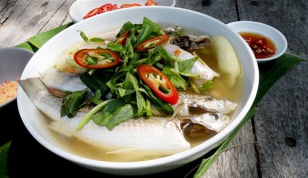 Canh cá đối nấu riêu