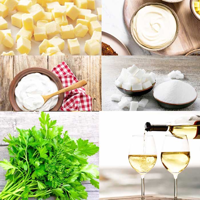 Công Thức Làm Sốt Kem Vang Trắng Chấm Kèm